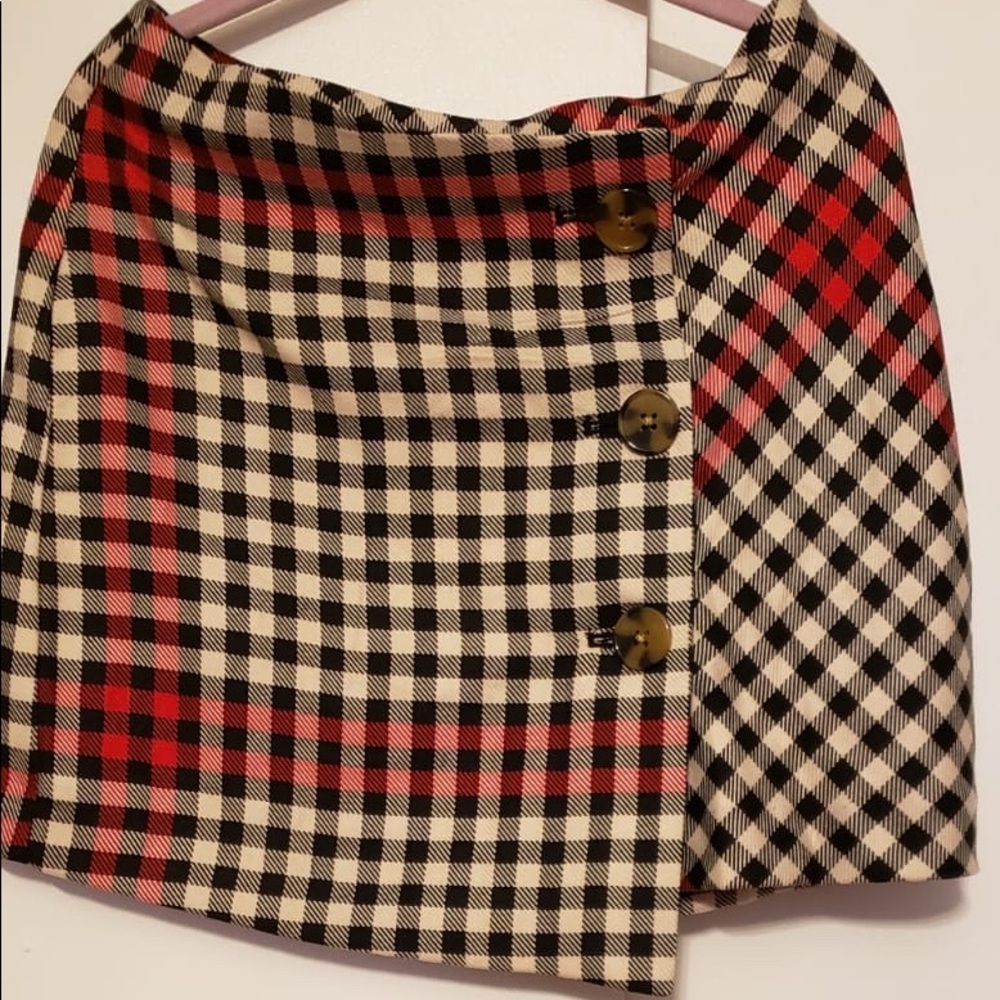 Who What Wear Checkered Skirt